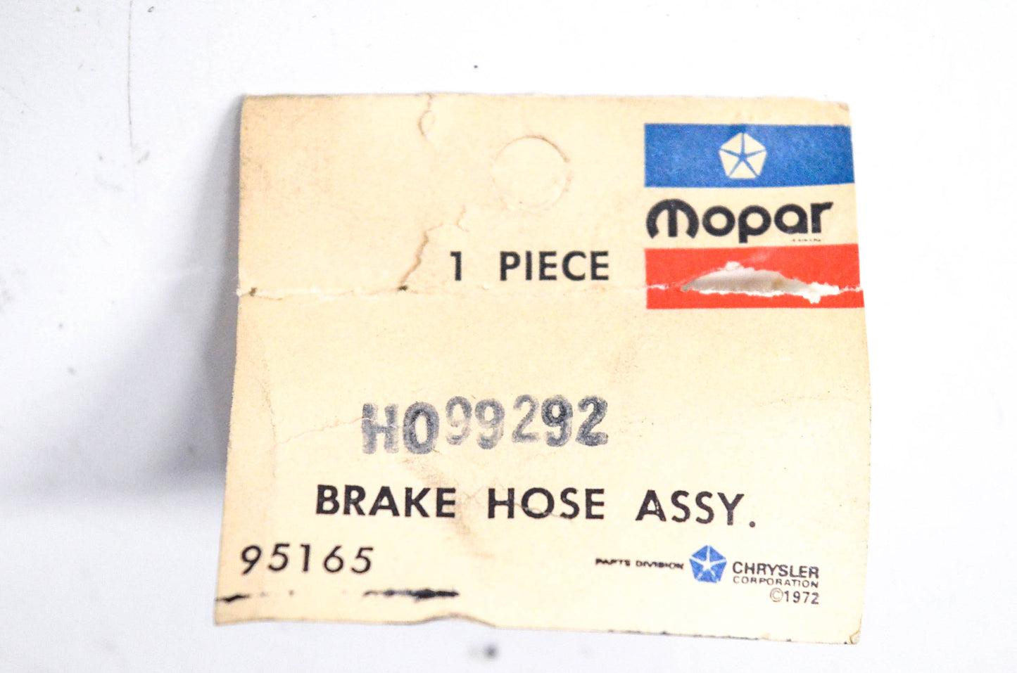 Mopar HO99292, H99292, H099292 Brake Hose Assembly NOS
