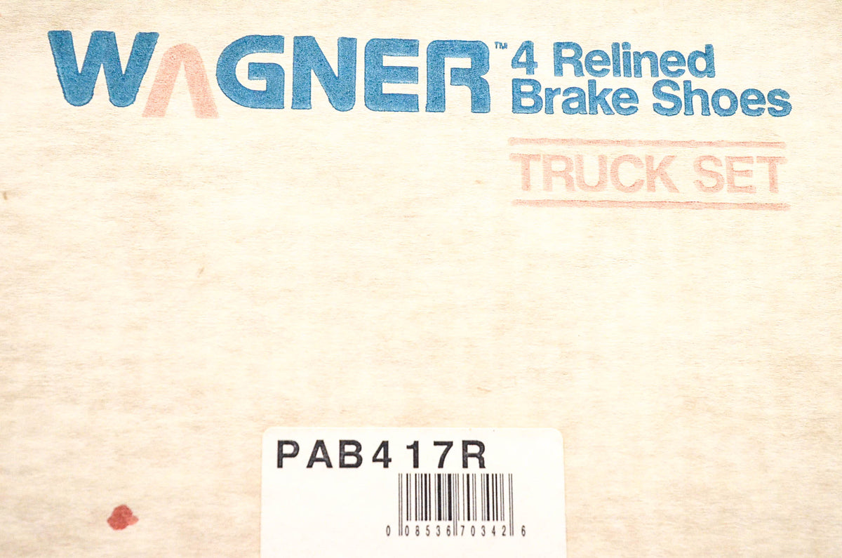 Wagner PAB417R Relined Brake Shoe Kit NOS