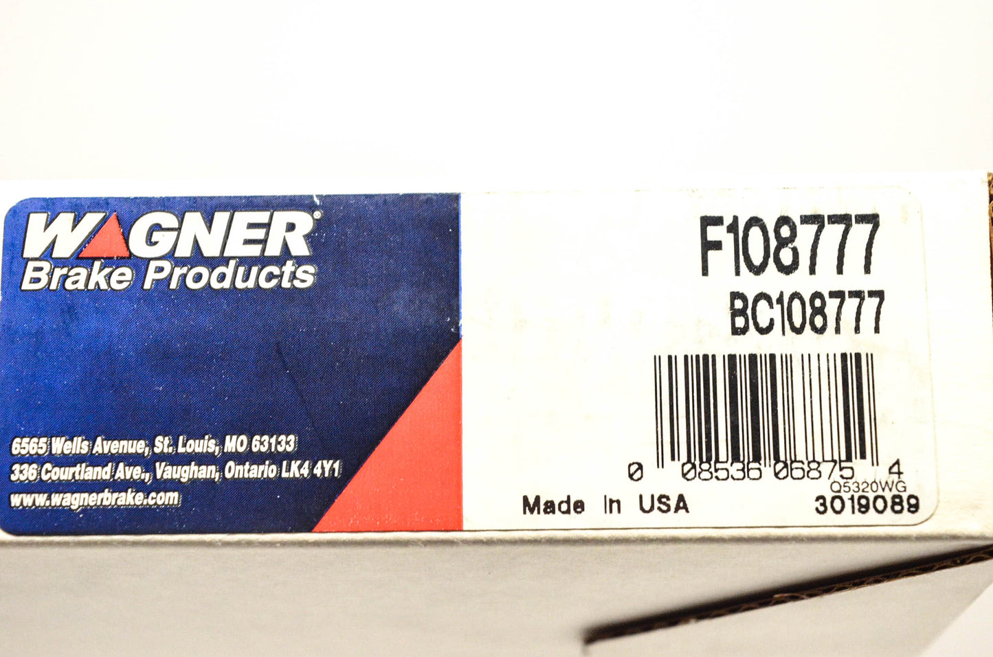 Wagner F108777 Brake Cable NOS