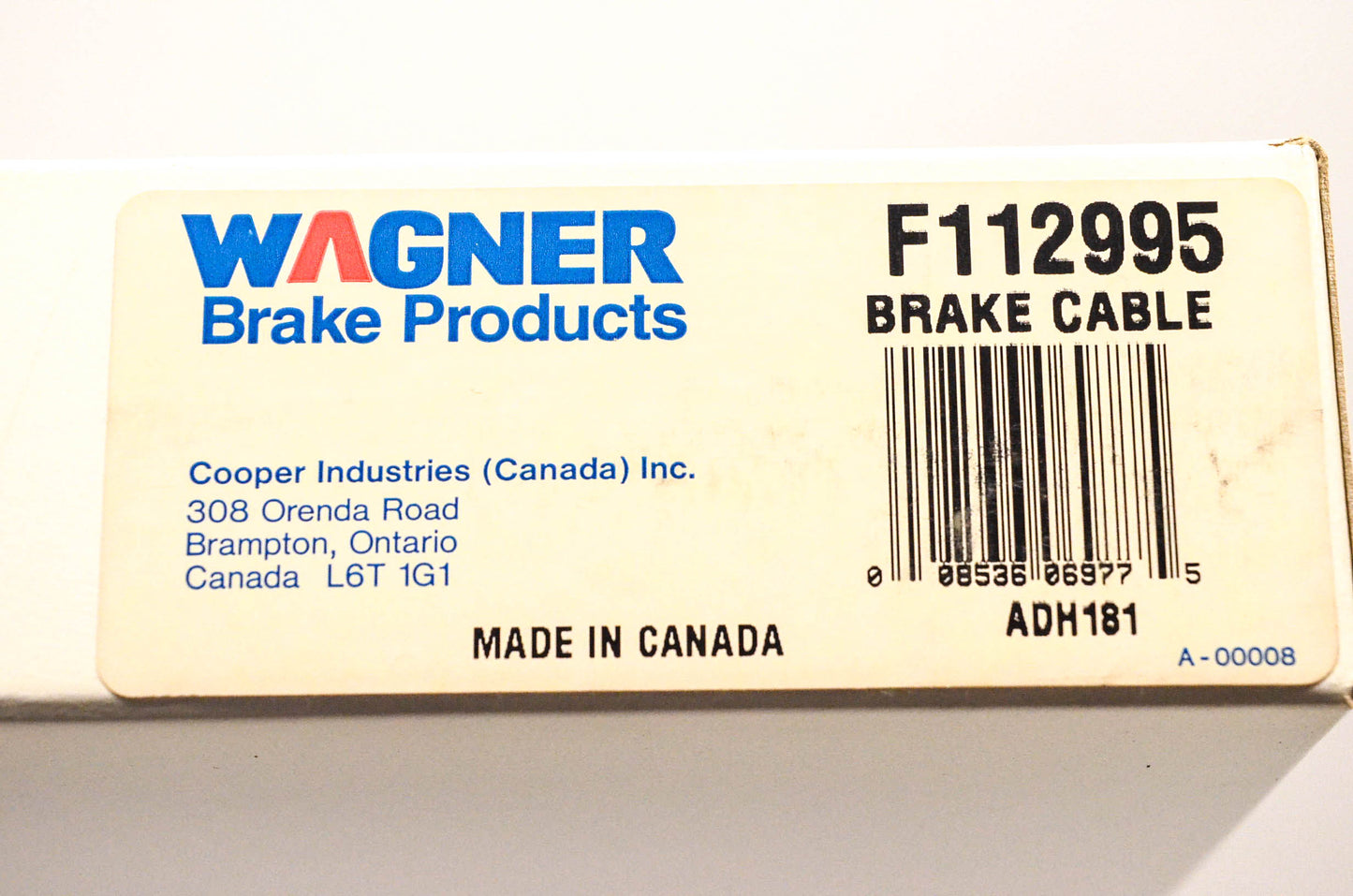 Wagner F112995 Brake Cable NOS