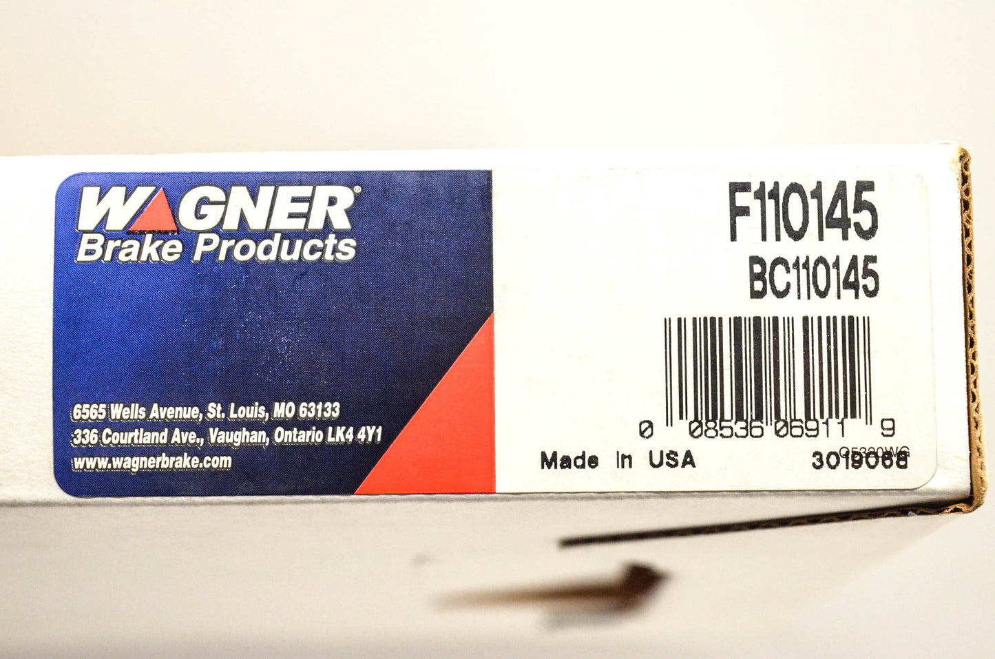 Wagner BC110145, F110145 Brake Cable NOS