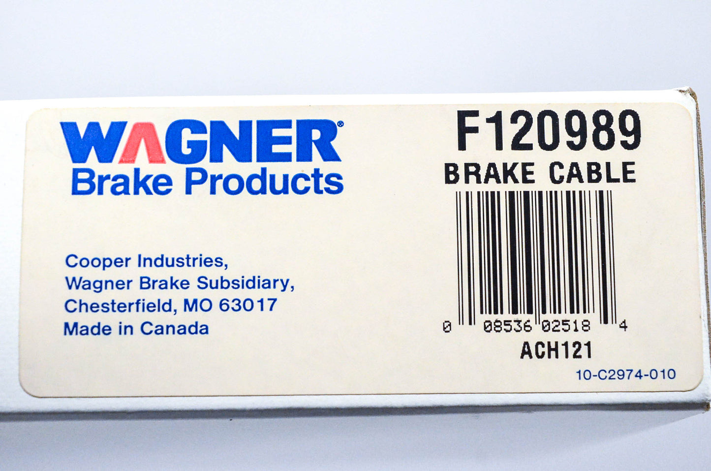 Wagner F120989 Brake Cable NOS