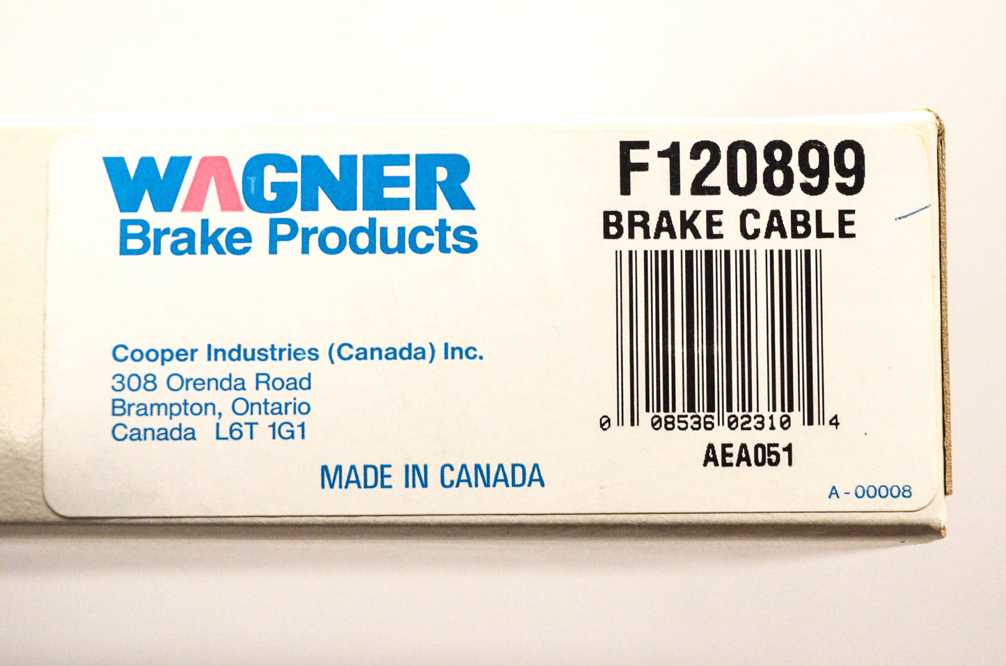 Wagner F120899 Brake Cable NOS