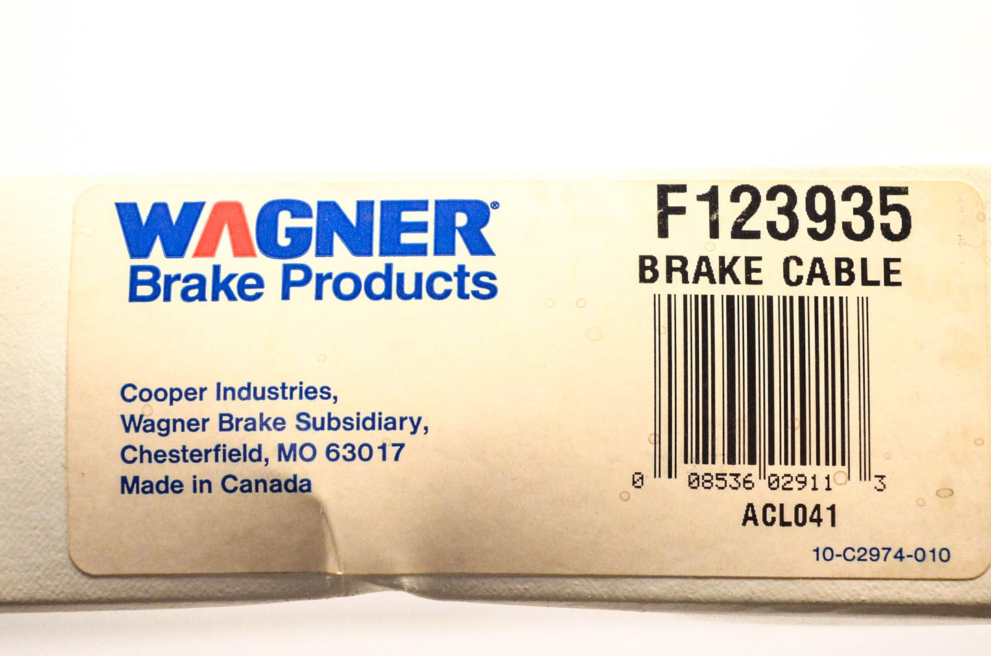 Wagner F123935 Brake Cable NOS