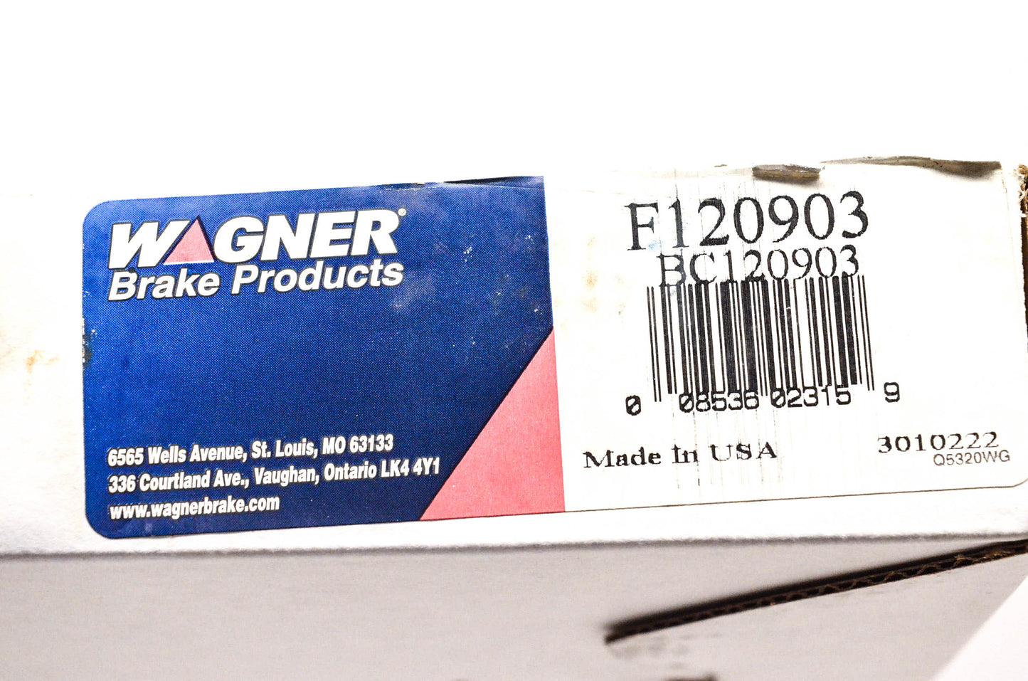 Wagner F120903, BC120903 Brake Cable NOS