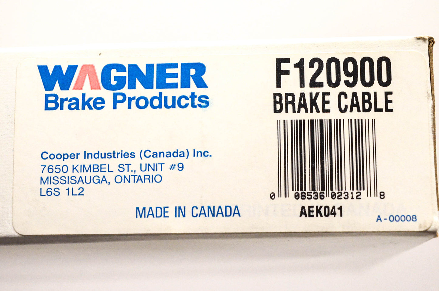 Wagner F120900 Brake Cable NOS