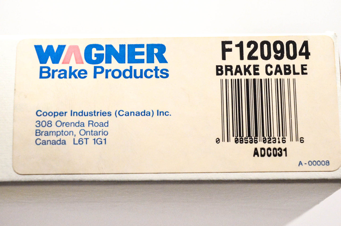 Wagner F120904 Brake Cable NOS