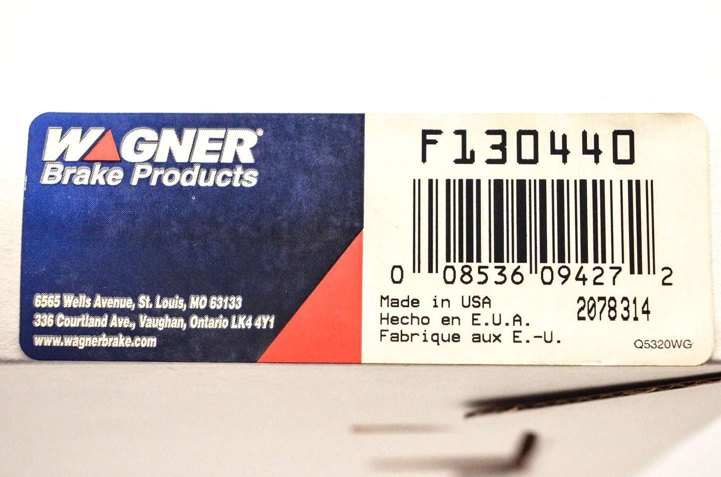Wagner F130440 Brake Cable NOS