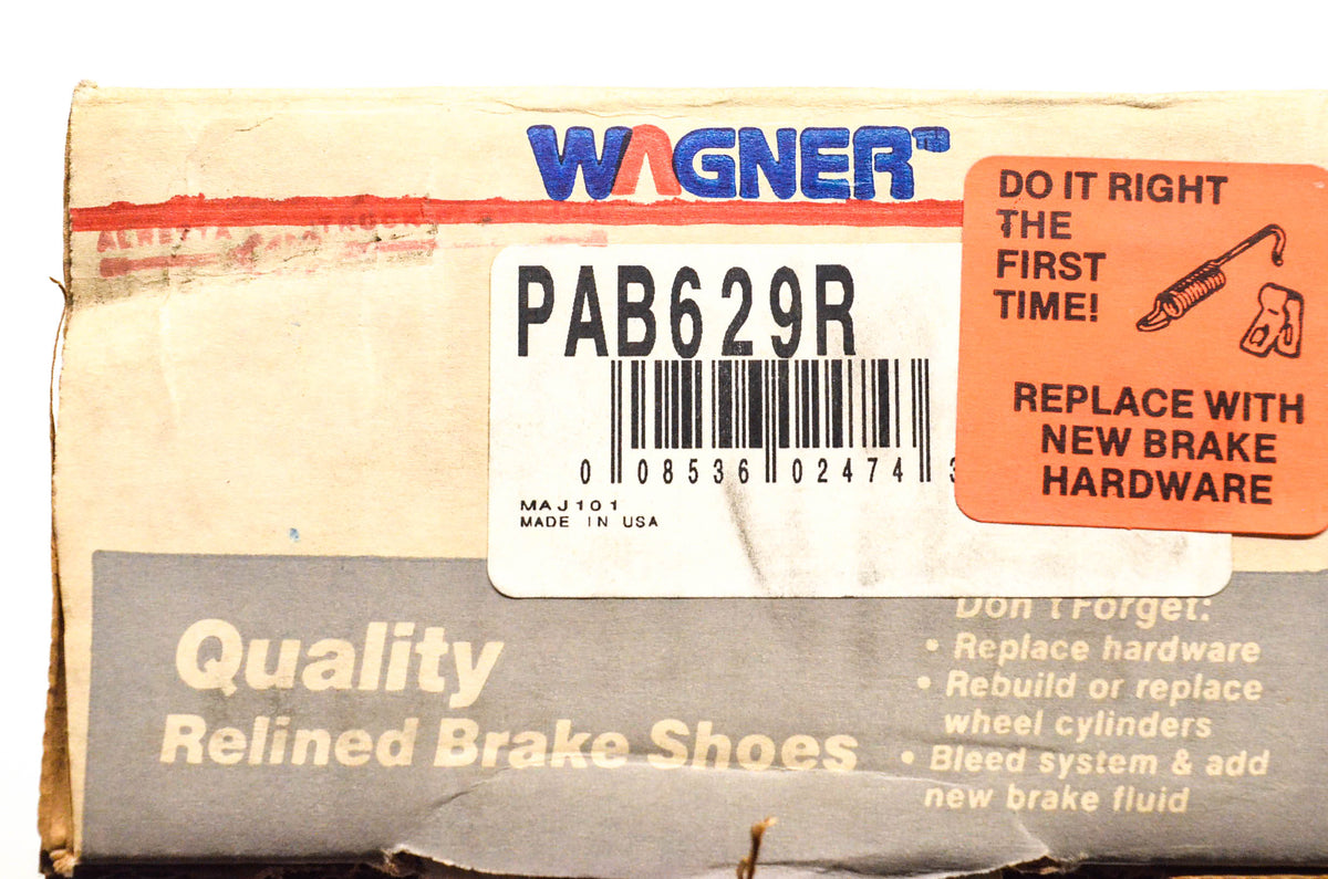 Wagner PAB629R Relined Brake Shoe Kit NOS