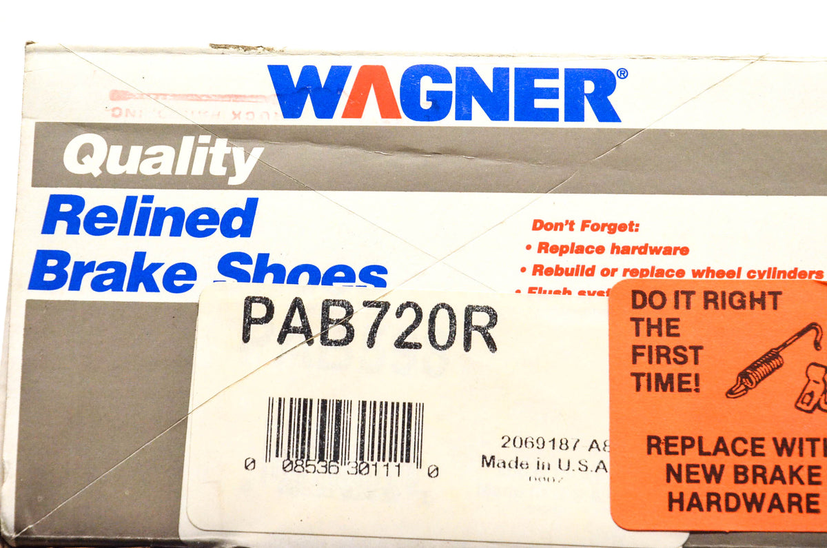 Wagner PAB720R Relined Brake Shoe Kit NOS