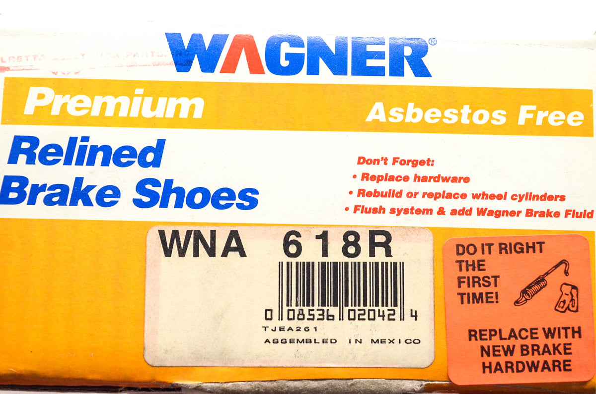 Wagner WNA618R Relined Brake Shoe Kit NOS