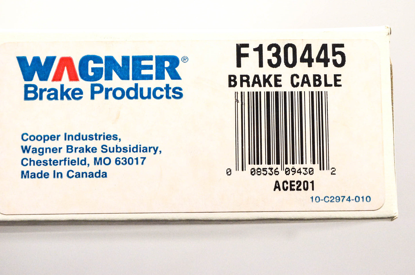 Wagner F130445 Brake Cable NOS