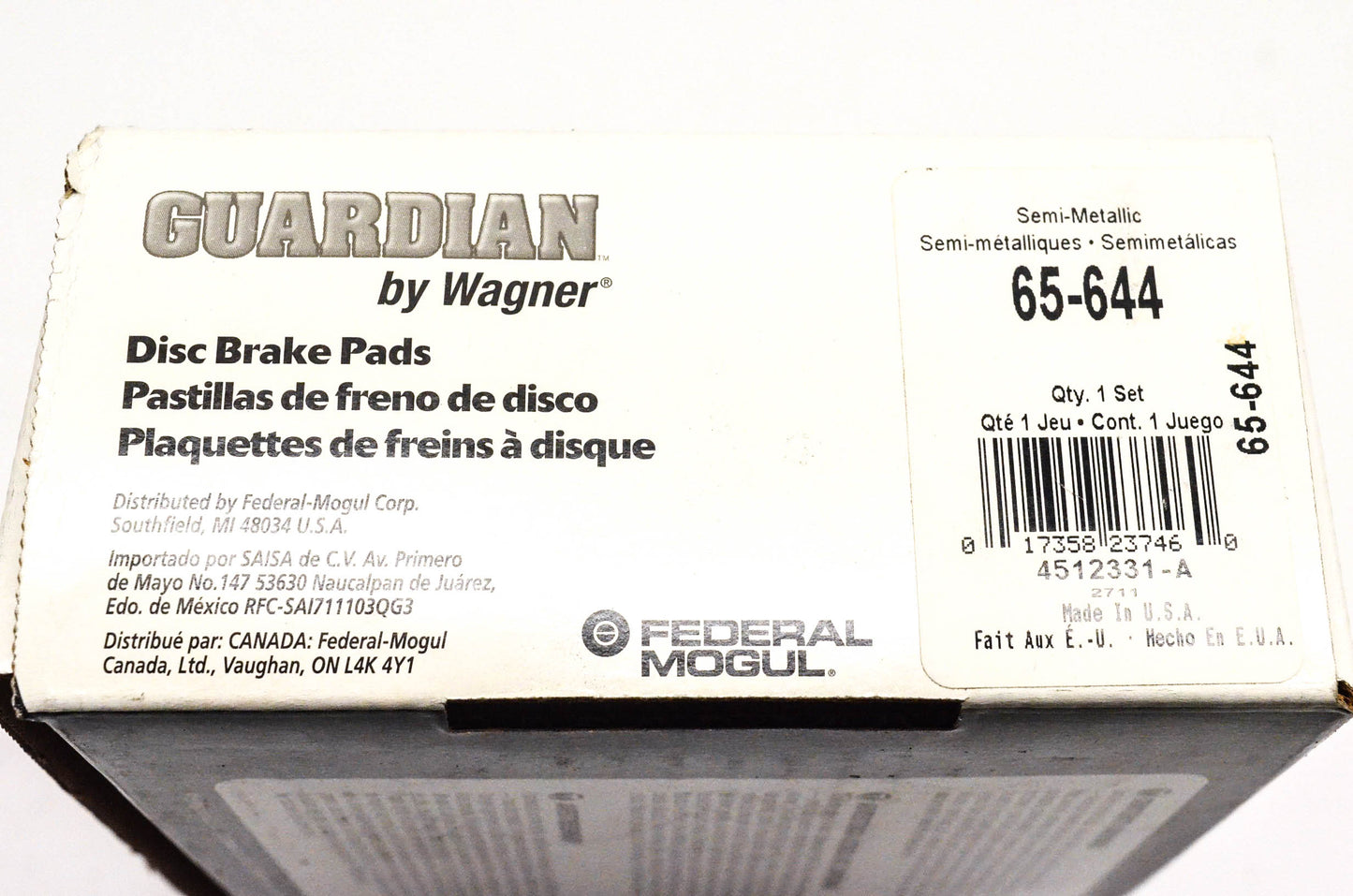 Wagner 65-644 Guardian Disc Brake Kit NOS