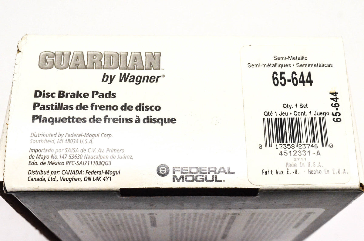 Wagner 65-644 Guardian Disc Brake Kit NOS