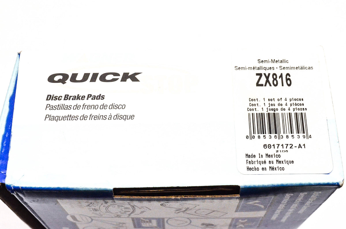 Wagner ZX816 Quick Stop Brake Shoe Kit NOS