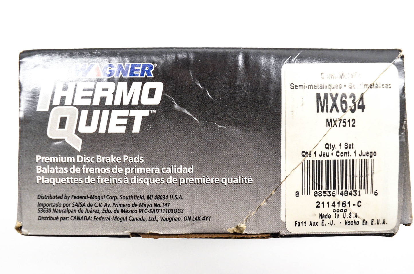 Wagner MX634, MX7512 Thermo Quiet Semi Metallic Disc Brake Kit NOS