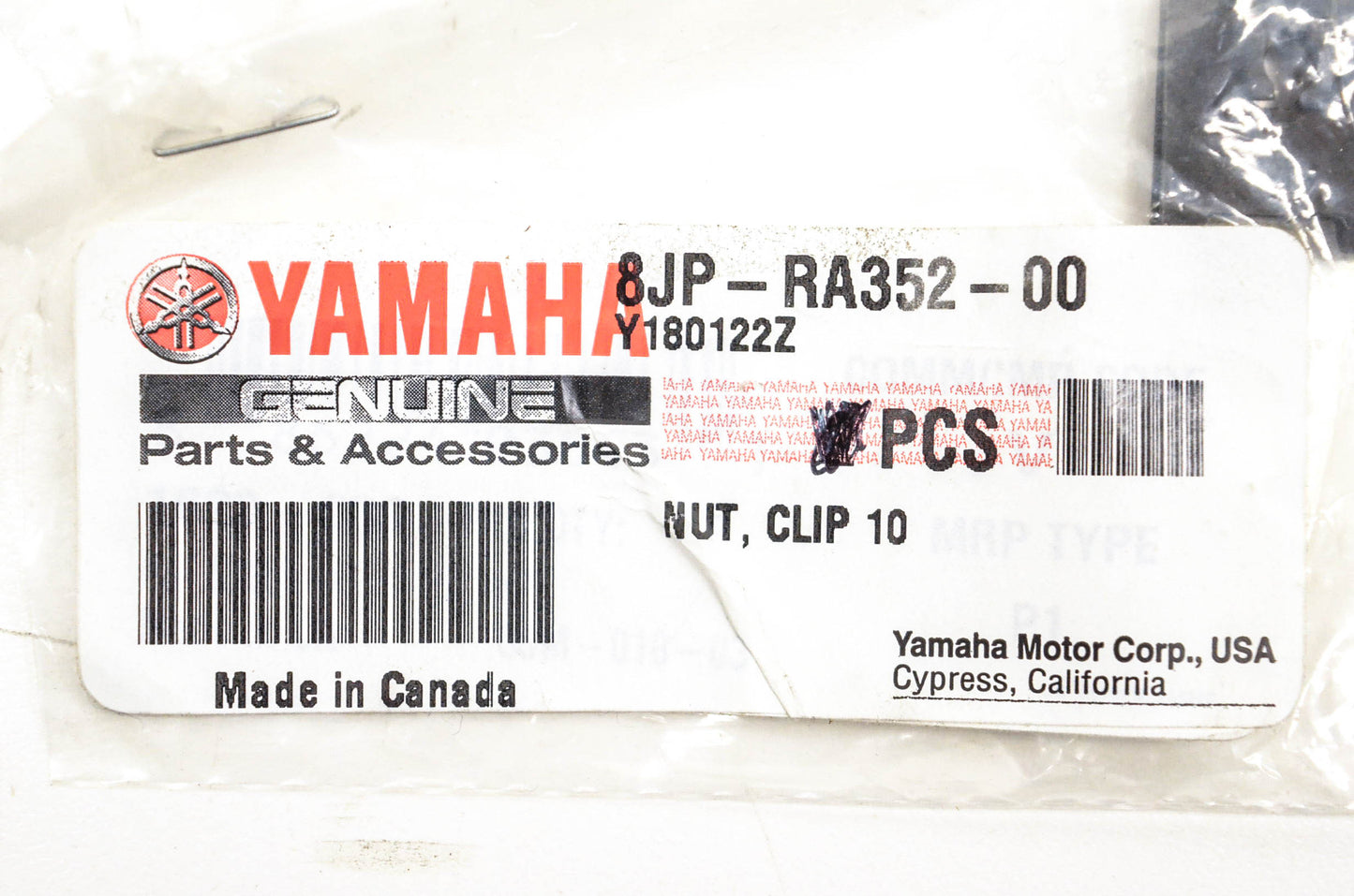 New OEM Yamaha 8JP-RA352-00-00 Nut Clip NOS