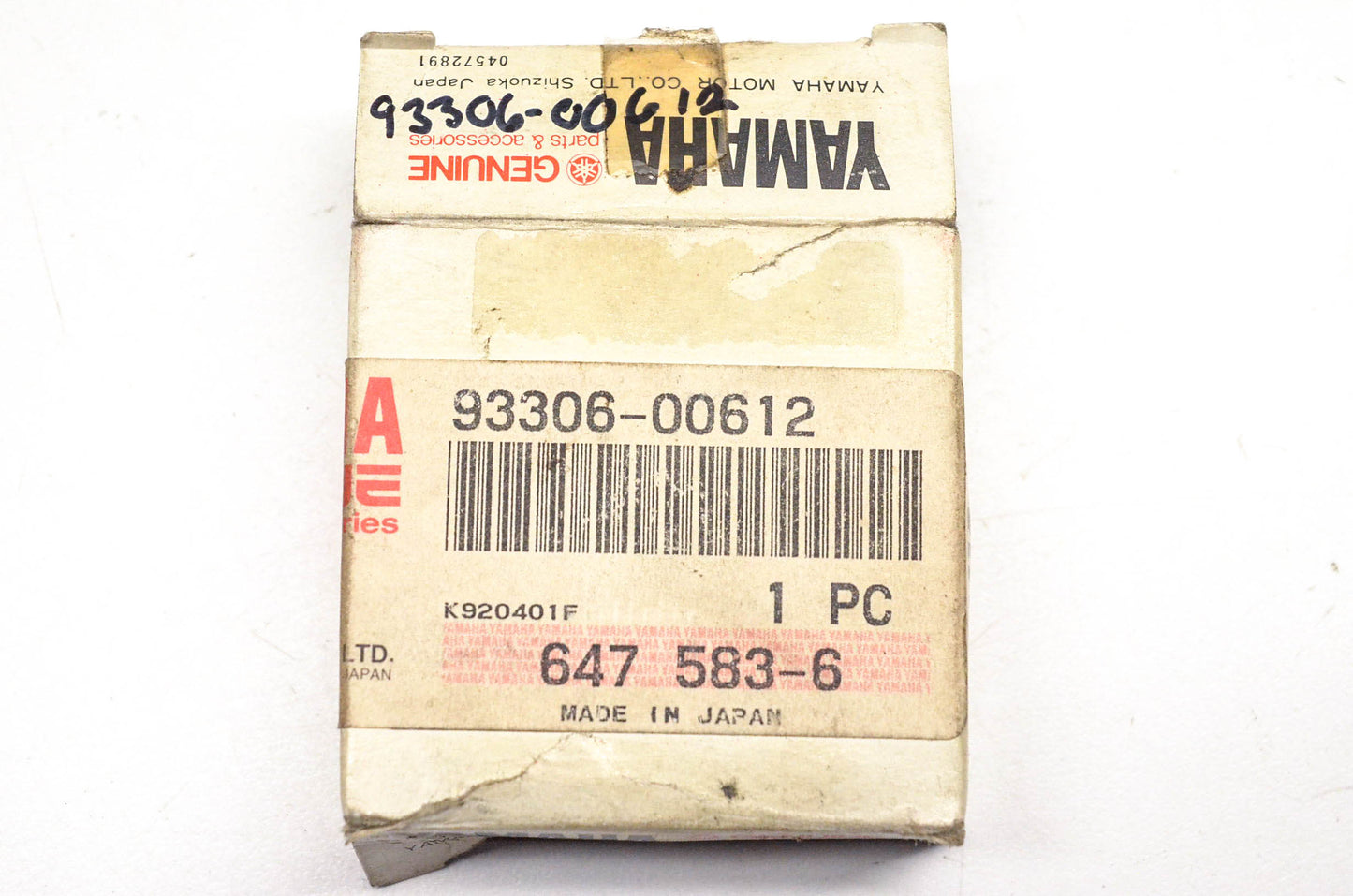 New OEM Yamaha 93306-00612-00, 93306-00612 Ball Bearing NOS