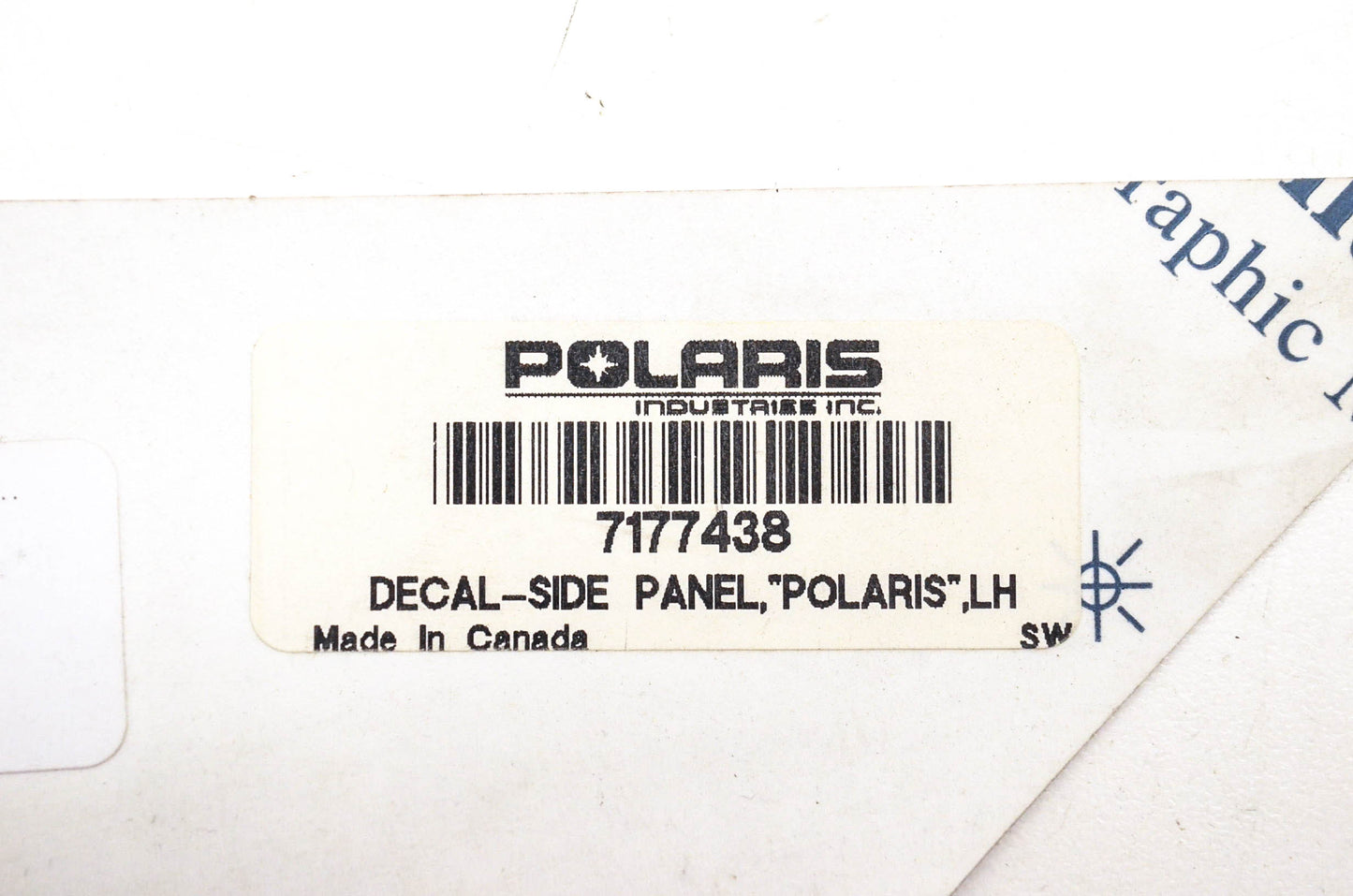New OEM Polaris 7177439 Right Side Panel Decal NOS