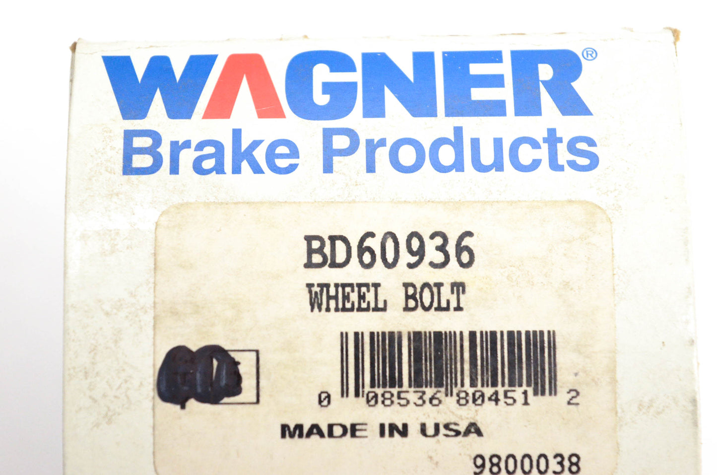 Wagner BD60936 Silver Wheel Bolt NOS