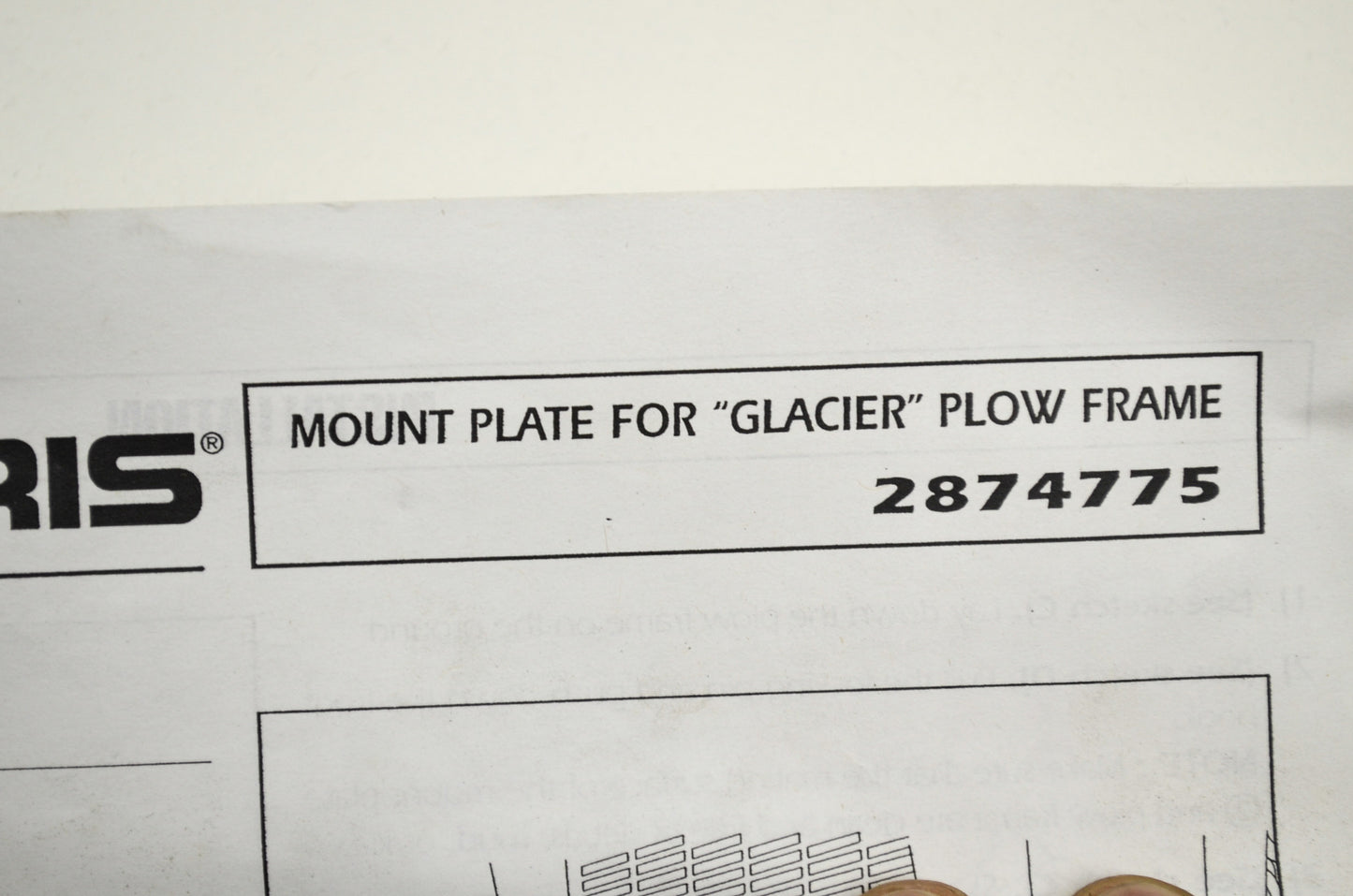 Glacier Plow Mount Gen IV ATP NOS