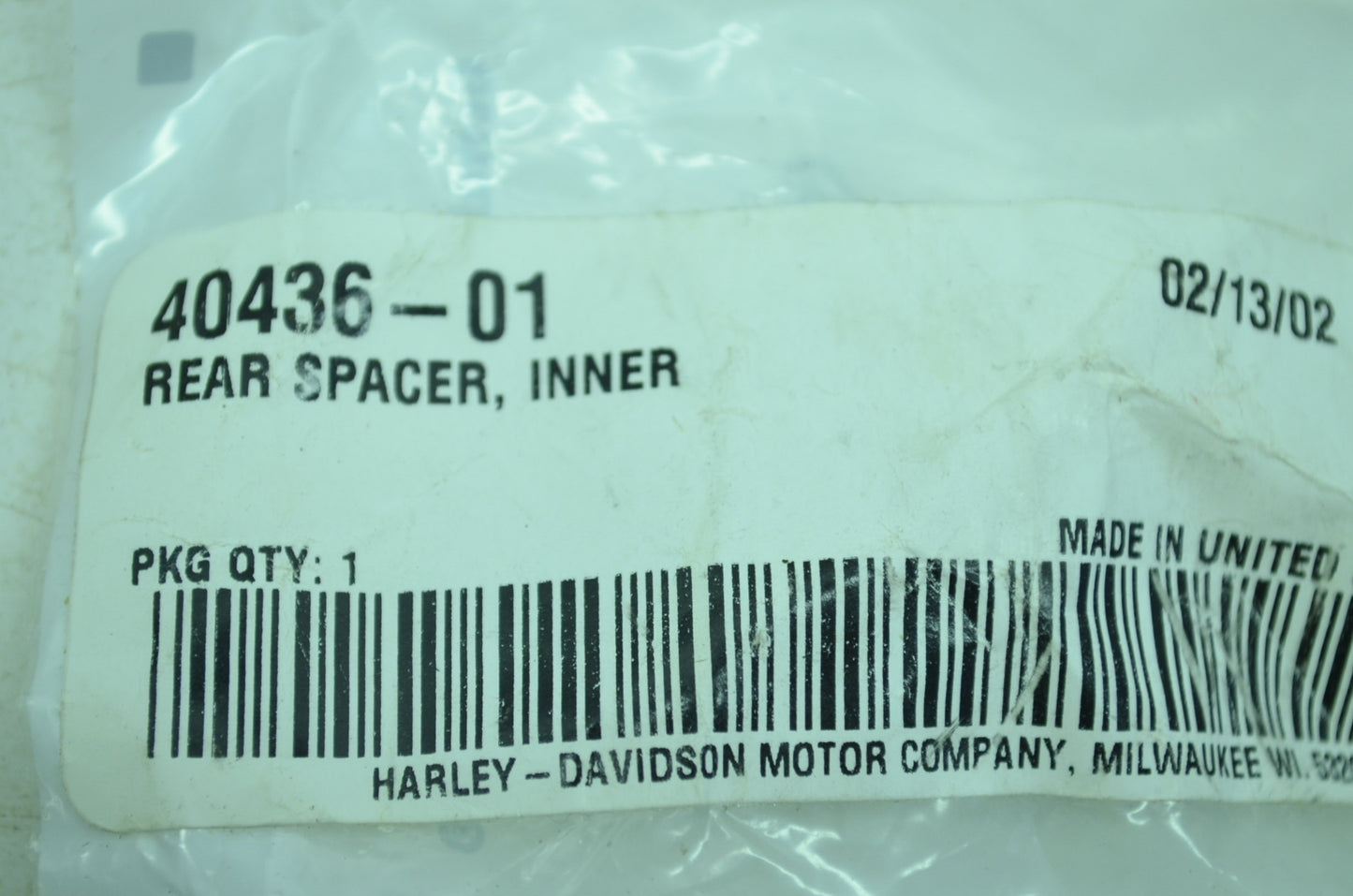 Inner Rear Axle Spacer NOS