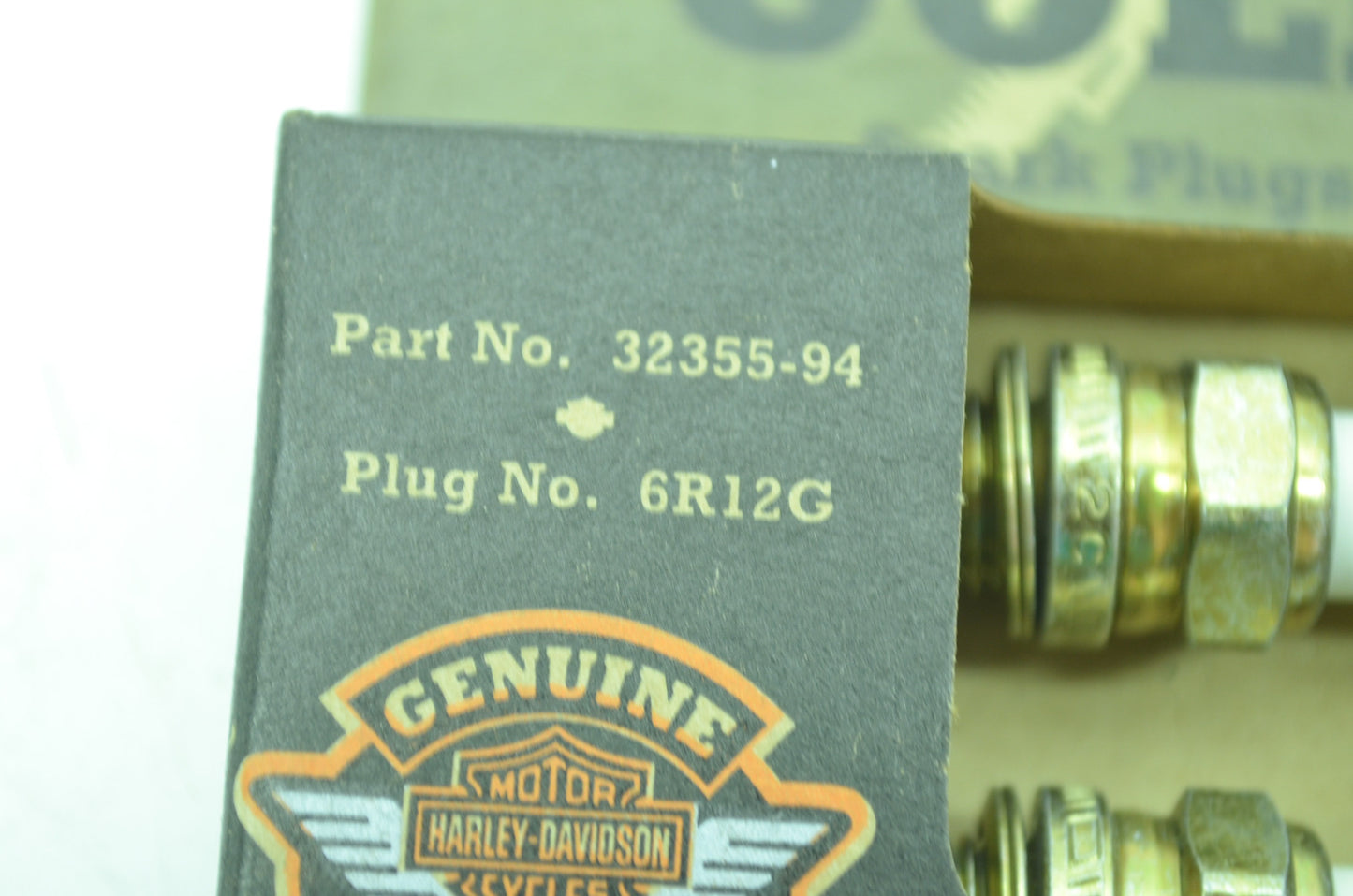 NEW OEM Harley Davidson Gold Spark Plugs QTY 2 32355-94 NOS