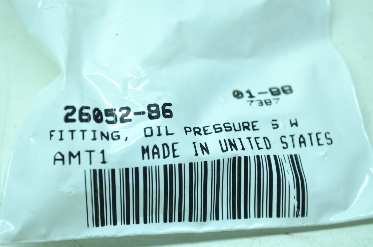 OEM Harley-Davidson 26052-86 Oil Pressure Switch Fitting NOS