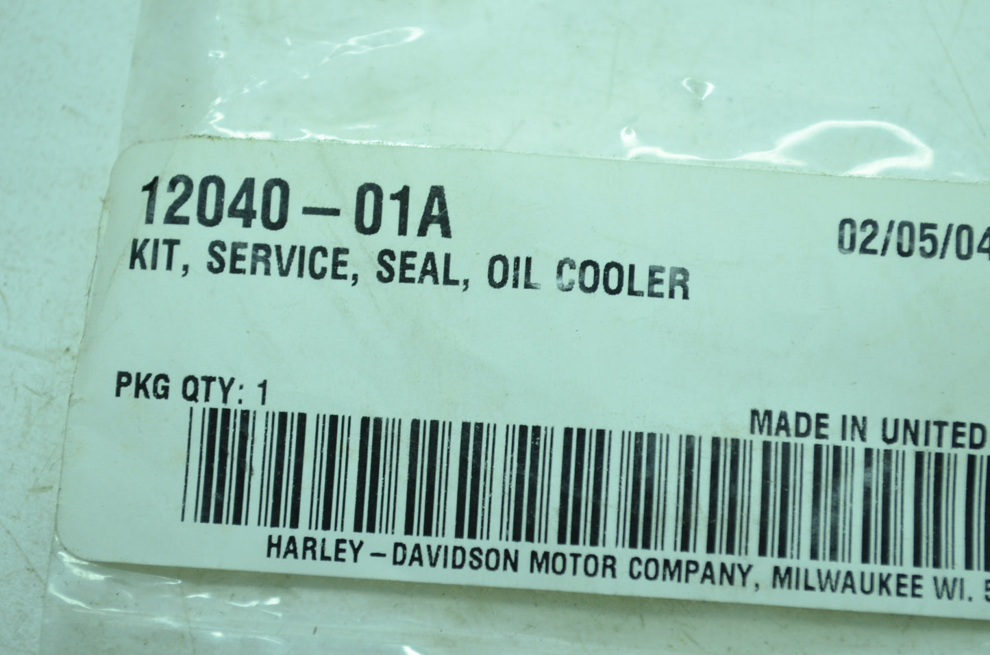 NEW OEM Harley Davidson Oil Cooler Seal Kit 12040-01A NOS