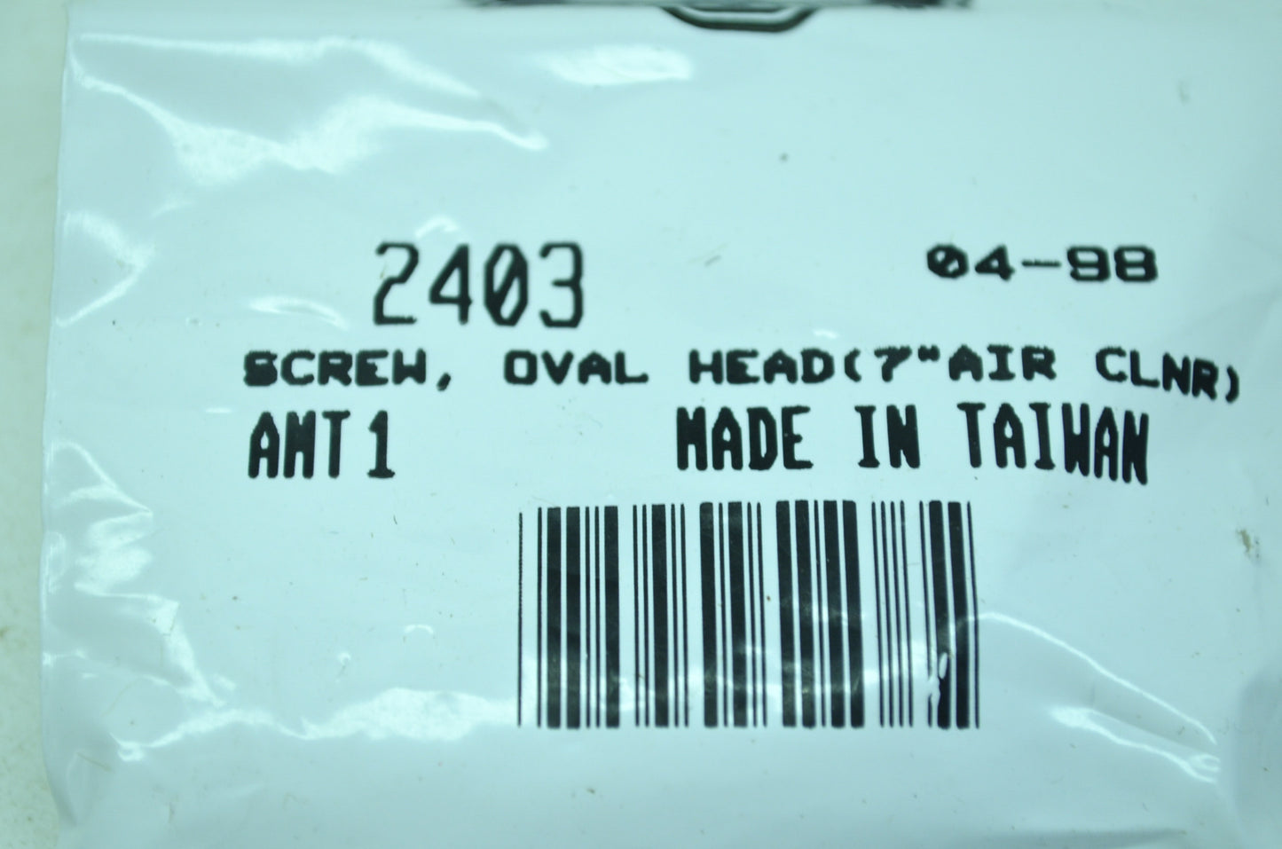 OEM Harley-Davidson 2403 Air Cleaner Oval Head Screw 7" Qty 3 NOS