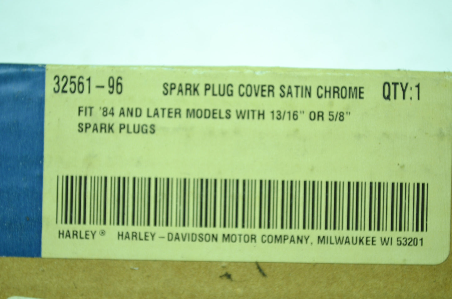 NEW OEM Harley-Davidson Spark Plug Chrome Cover 32561-96 NOS