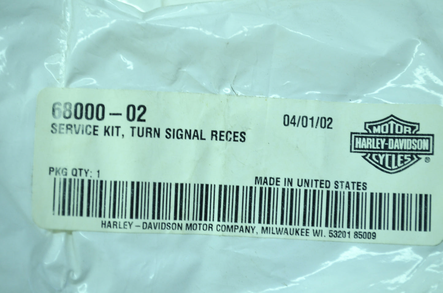 OEM Harley-Davidson 68000-02 Turn Signal Recess Cover NOS
