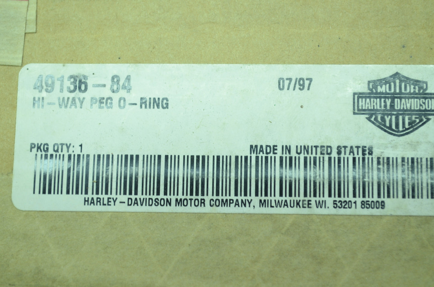 NEW OEM Harley Davidson Hi-Way Peg Kit Sportster 49136-84 NOS