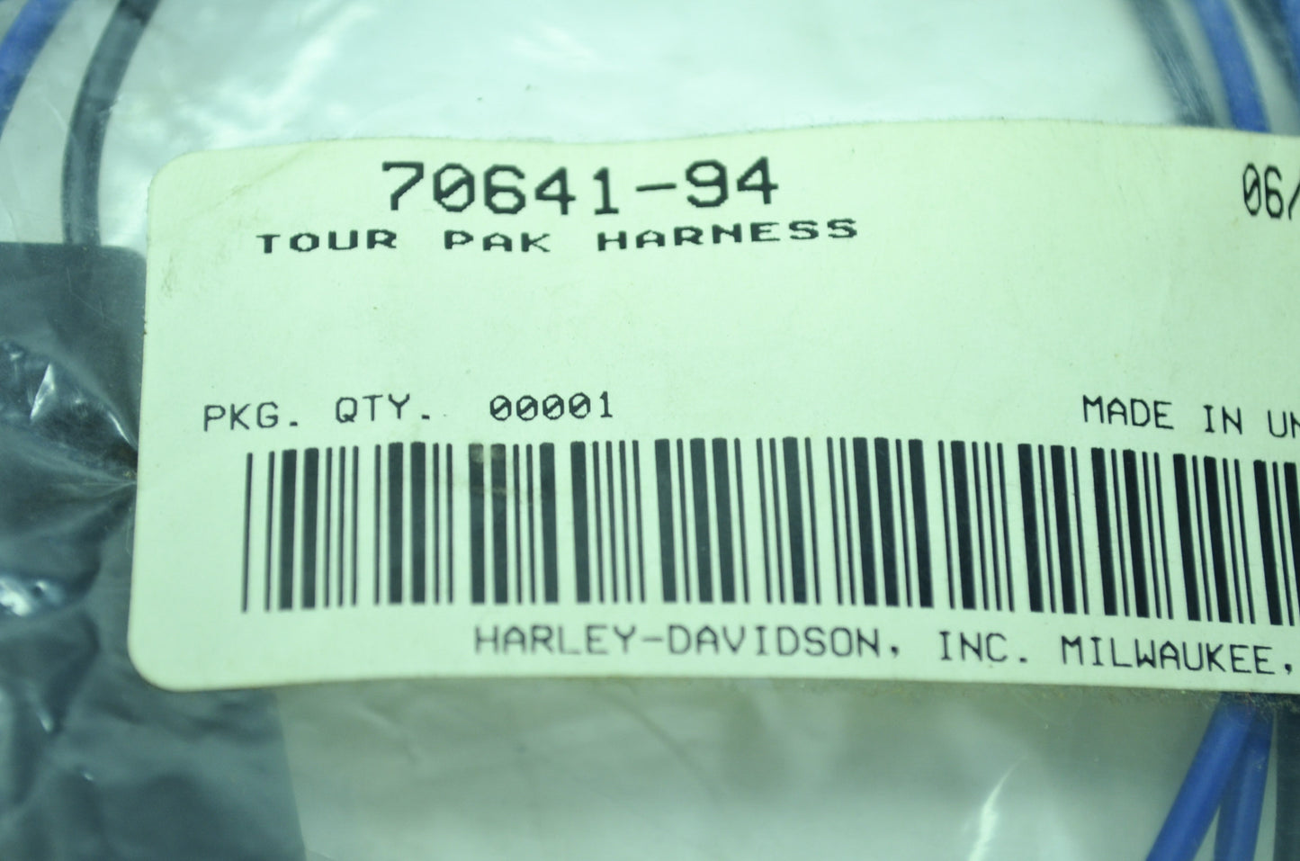 NEW OEM Harley-Davidson Tour Pak Side Light Wire Harness 70641-94 NOS