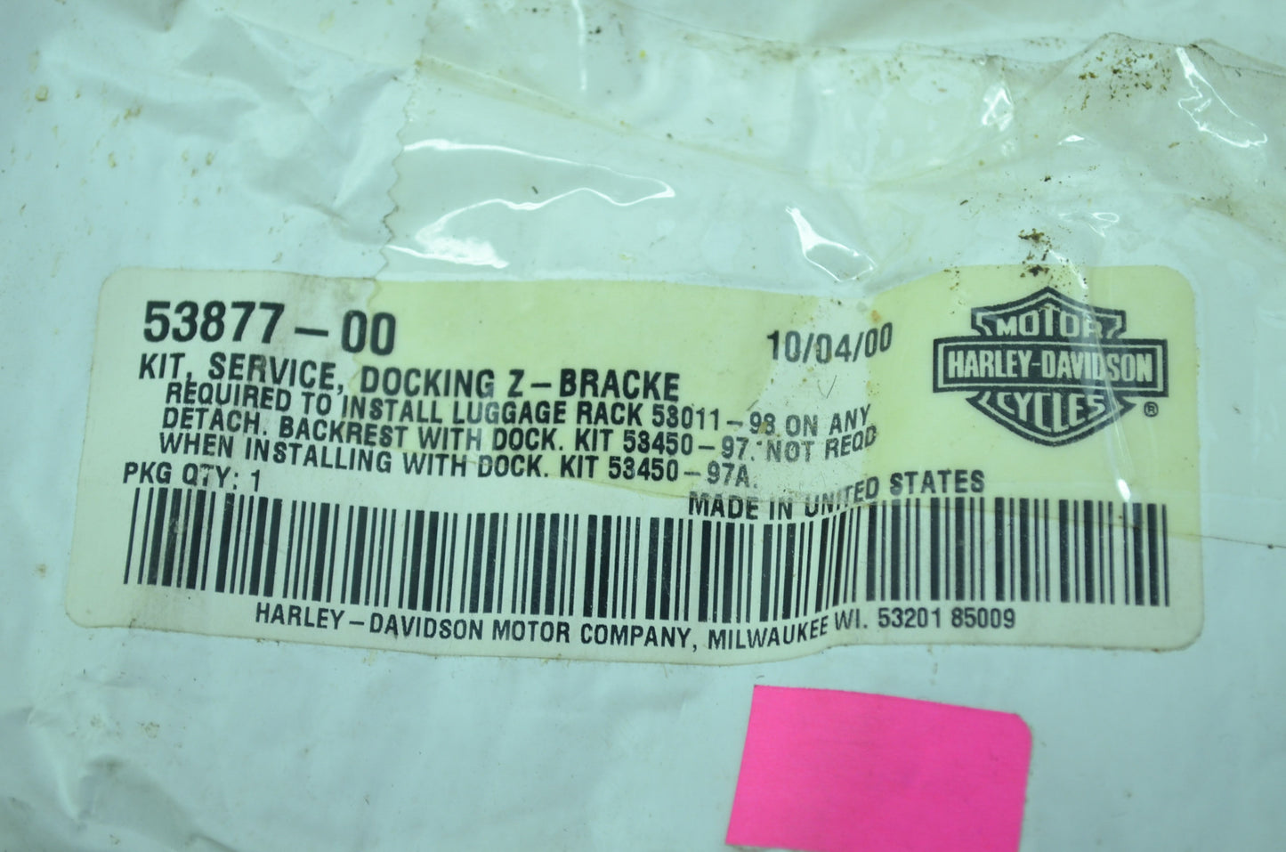 Docking Z Bracket NOS