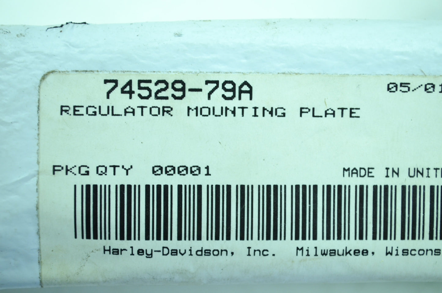 OEM Harley-Davidson 74529-79A Regulator Mounting Plate NOS