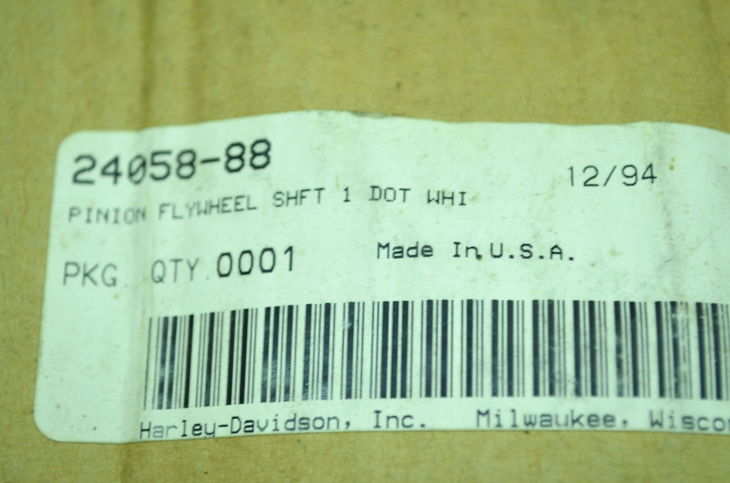 NEW OEM Harley-Davidson Flywheel Shift Pinion Gear XL Sportster 24058-88 NOS
