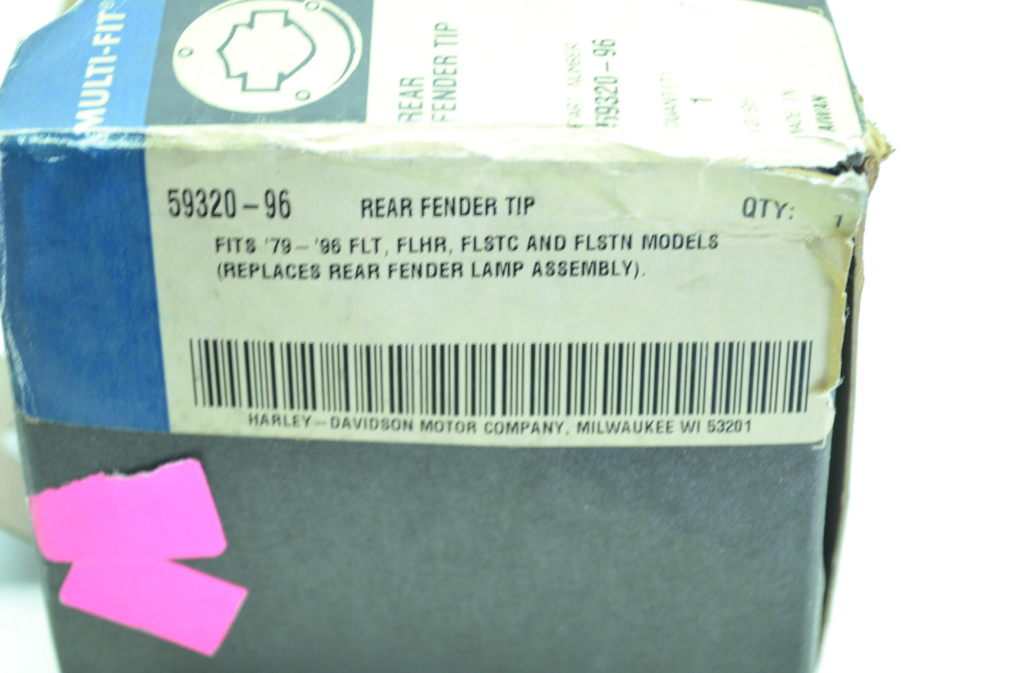 OEM Harley-Davidson 59320-96 Chrome Rear Fender Tip Kit NOS