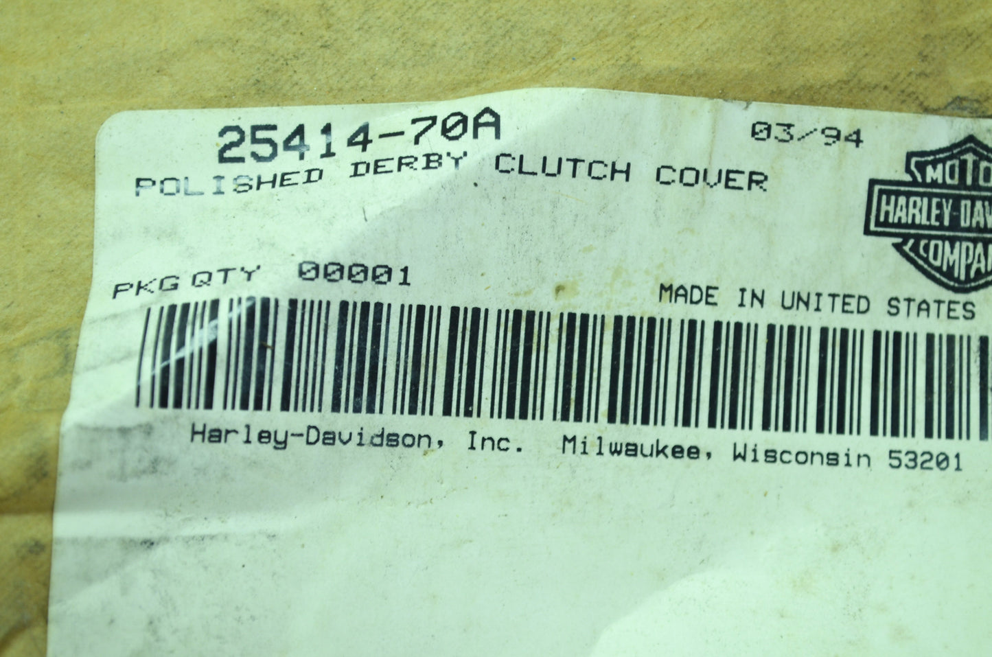 Polished Clutch Cover NOS