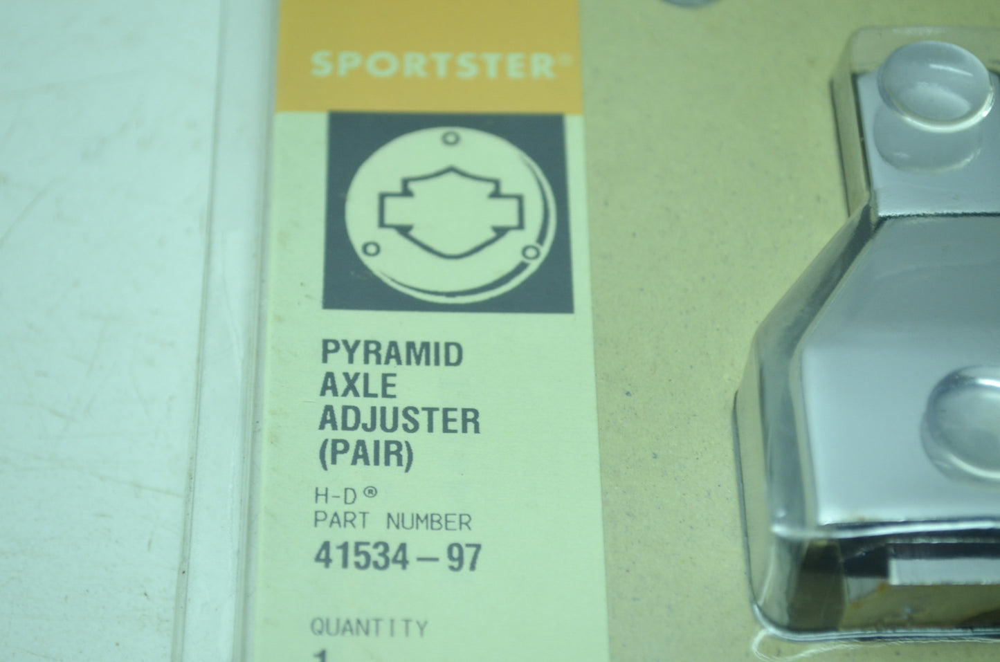 NEW OEM Harley Davidson Pyramid Axle Adjuster Pair Sportster 41534-97 NOS