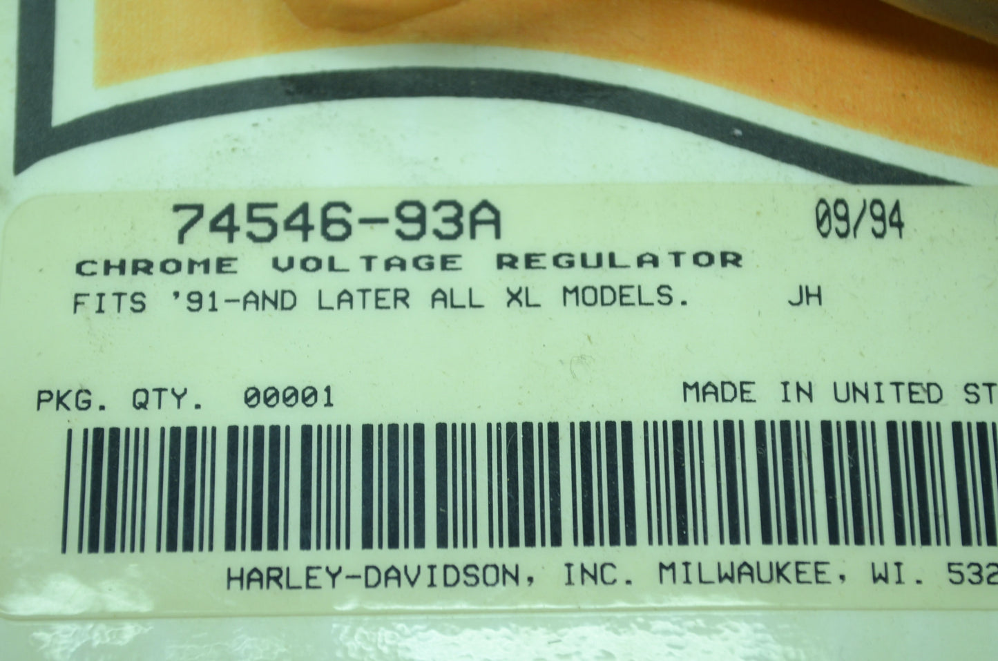 OEM Harley-Davidson 74546-93A Chrome Voltage Regulator NOS