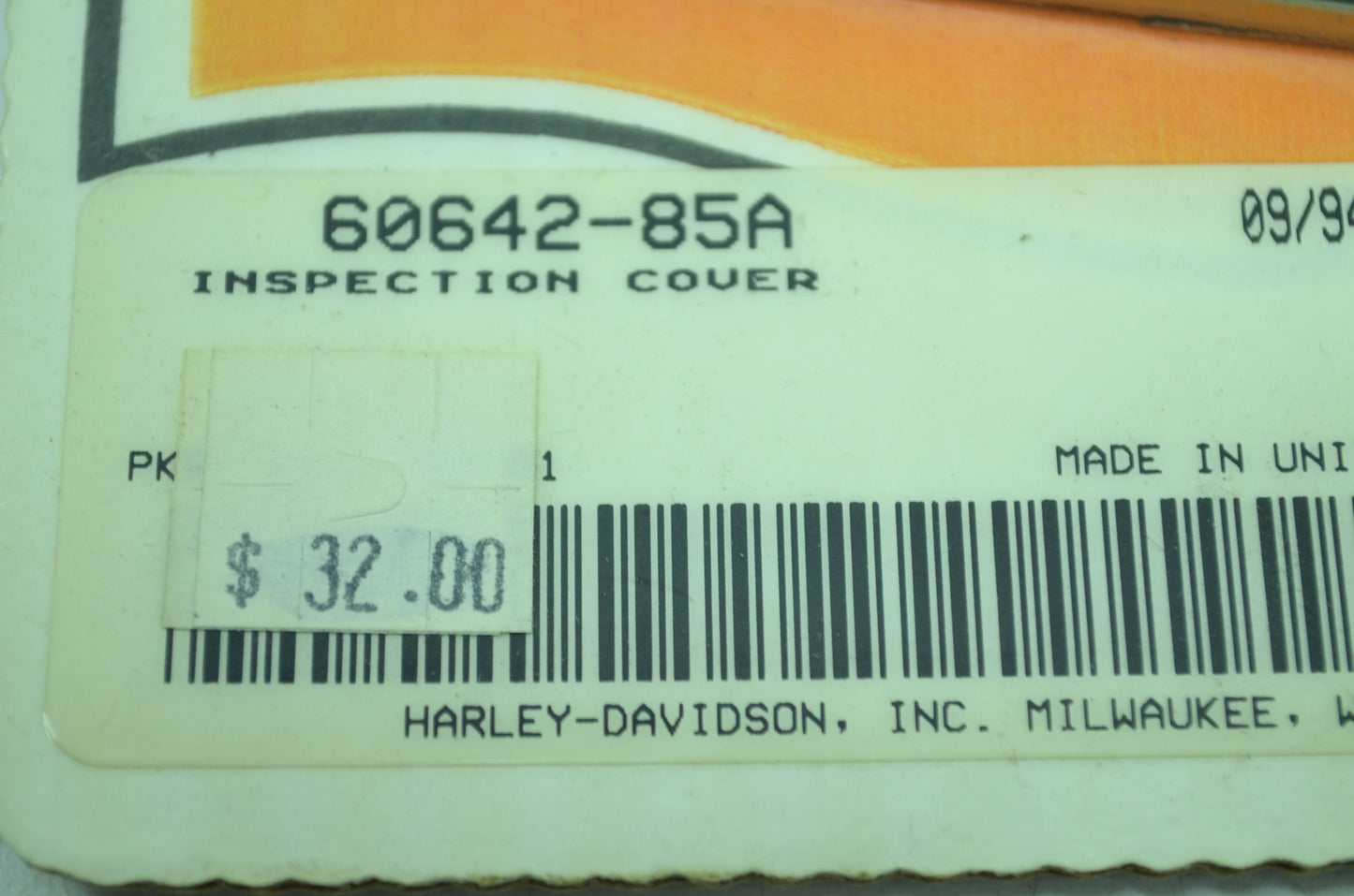 Chrome Inspection Cover NOS