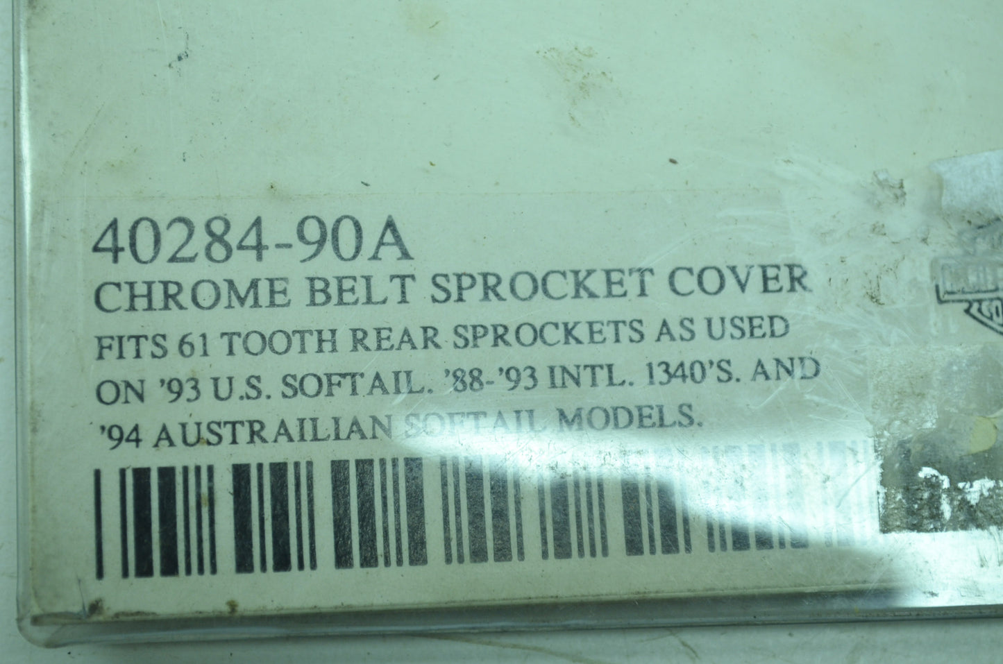 OEM Harley-Davidson 40284-90A Chrome Belt Sprocket Cover NOS