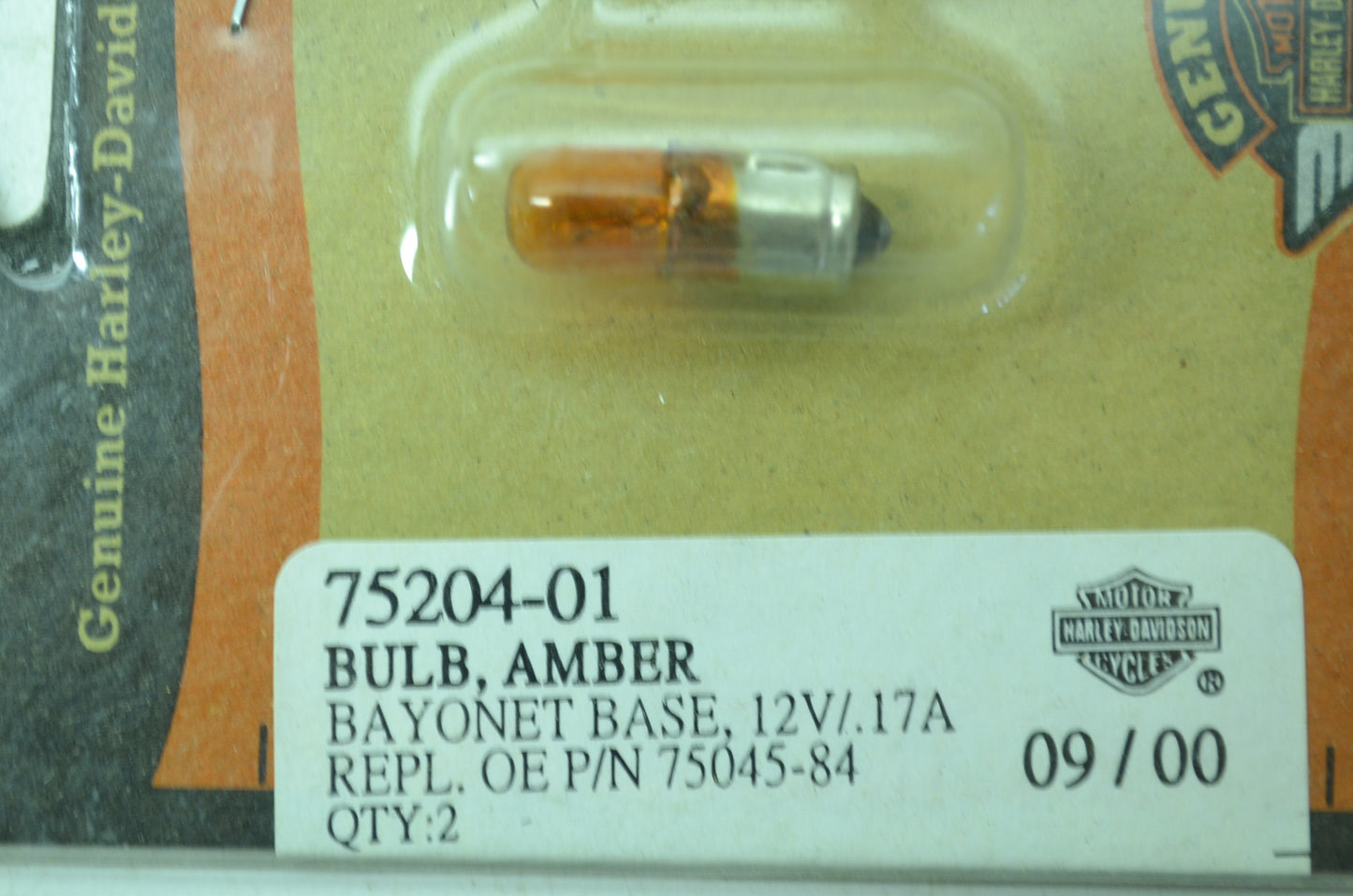 Gauge Amber Bulb NOS