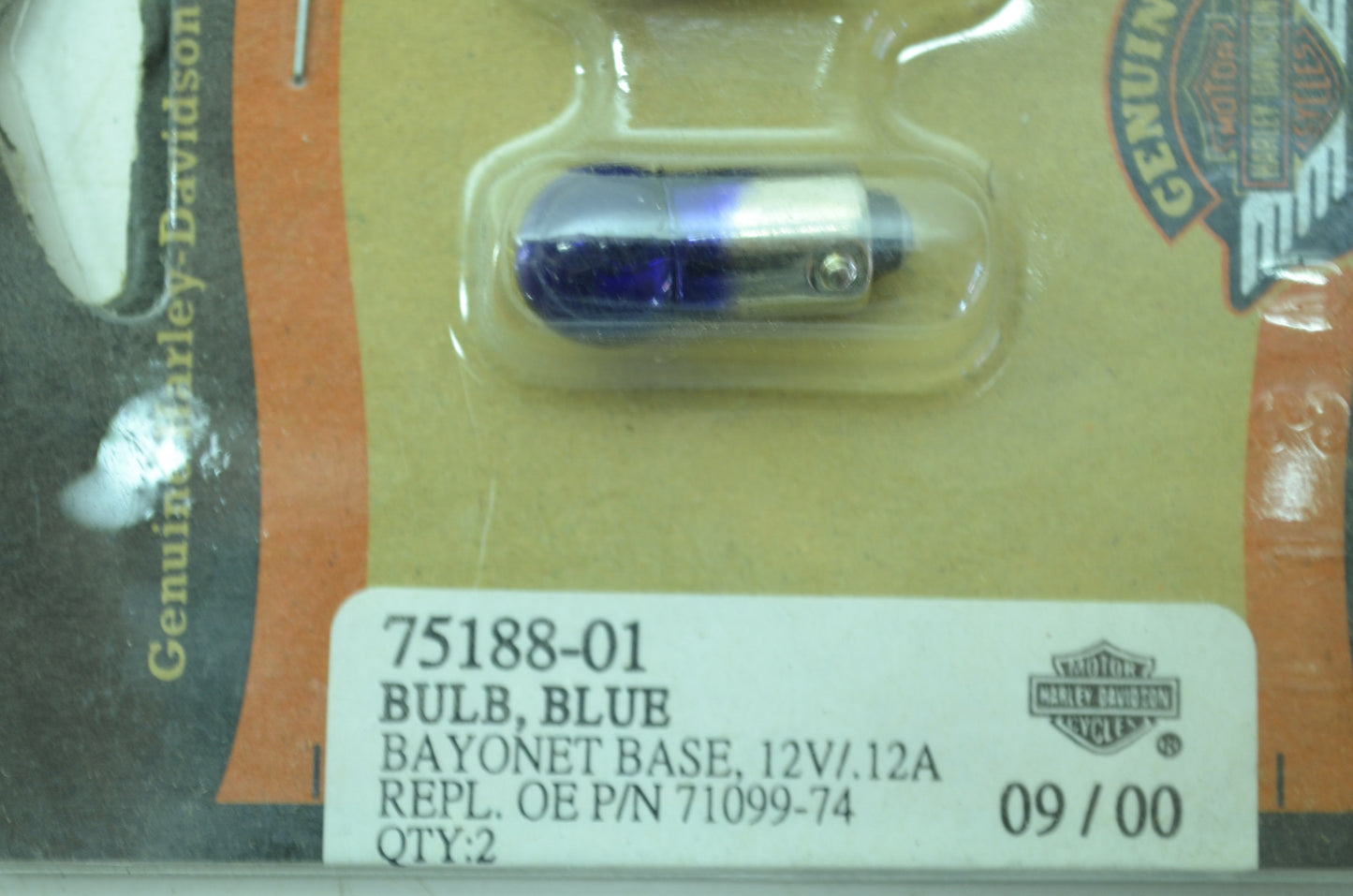 OEM Harley-Davidson 75188-01 Blue Trade Bulb #53 NOS