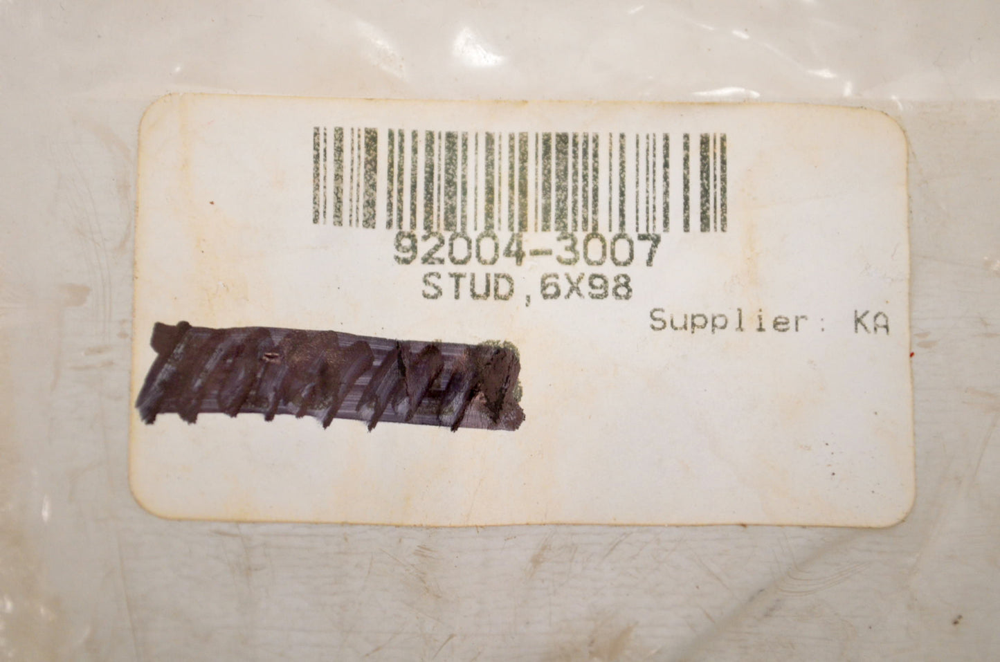 OEM Kawasaki 92004-3007 Stud 6X98 NOS