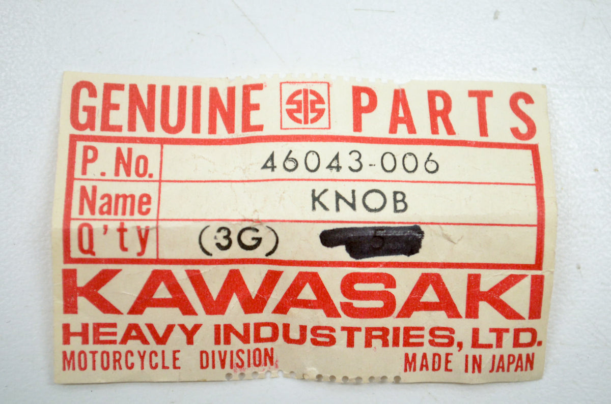 OEM Kawasaki 46043-006 Light Switch Knob NOS