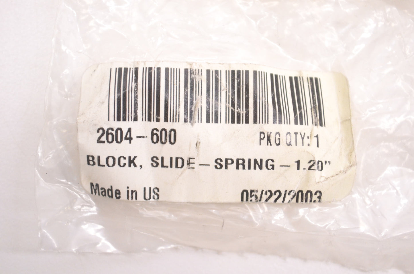 New OEM Arctic Cat 2604-600 Slide Spring Block 1.2" NOS
