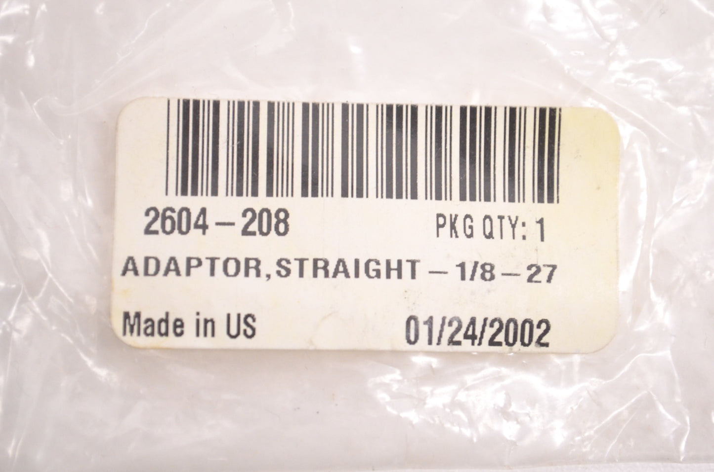 New OEM Arctic Cat 2604-208 Straight Adapter 1/8 - 27 NOS