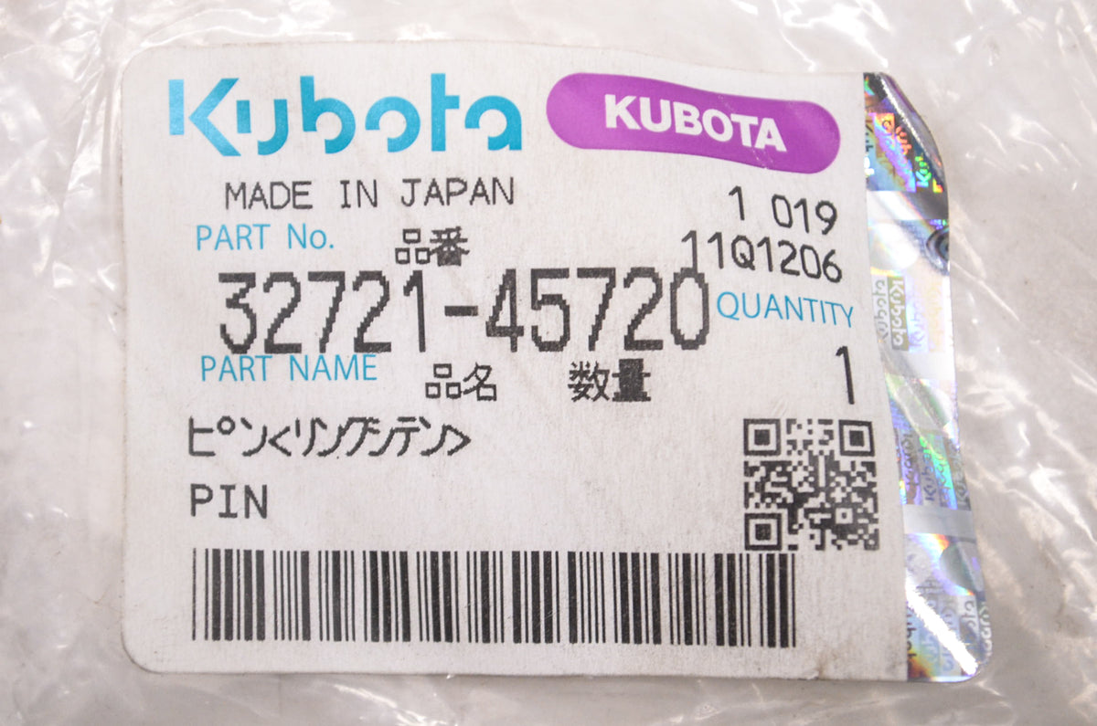 Kubota 32721-45720 Pin NOS